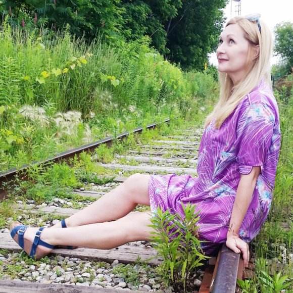 Refashioned Vintage Swing Dress (M/L) - Picture 10 of 10